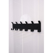 Risingmaber Metal Siyah Amerikan Kapı Arkası Yapışkanlı Askılık Banyo Askılık ve Duvar Askısı MT84S - 3