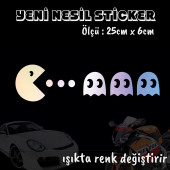 pacman sticker - Hologram etiket yapıştırma 2 adet - 1