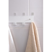 Risingmaber Metal Beyaz Amerikan Kapı Arkası Yapışkanlı Askılık Banyo Askılık ve Duvar Askısı MT84B - 1