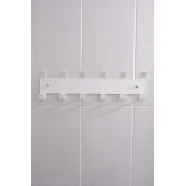 Risingmaber Metal Beyaz Amerikan Kapı Arkası Yapışkanlı Askılık Banyo Askılık ve Duvar Askısı MT84B - 4