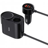 Baseus 30W USB + Type-C Hızlı Şarj Araç Çakmaklık Çoklayıcı Şarj Aleti - 1