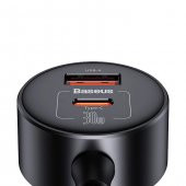 Baseus 30W USB + Type-C Hızlı Şarj Araç Çakmaklık Çoklayıcı Şarj Aleti - 5