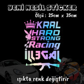 Oto arka cam yazıları sticker - Hologram etiket yapıştırma - 1