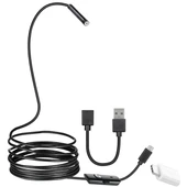 Powermaster 3İn1 Micro Usb+Type C+Pc 8 Mm Işıklı 5 Metre Endeskop Yılan Kamera - 5