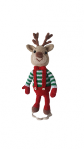 Yılbaşı Temalı Geyik Uyku Arkadaşı Amigurumi Organik Oyuncak - 1