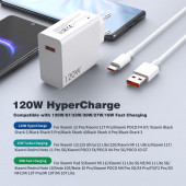 Xiaomi 120W Hızlı Çift Turbo Şarj Aleti Seti (Type-A) İthalatcı Garantili 120Watt thumbnail 2