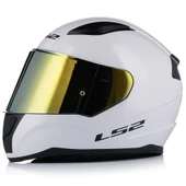 Ls2 Rapıd 2 Beyaz Fullface Motosiklet Kaskı Gold Camlı - 1