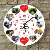 28 Cm Yuvarlak Duvar Saati Kişiye Özel Model 9 - 1