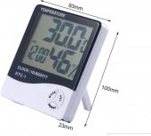 Temperature Dijital Saatli Nem Ölçer Termometre HTC-1 - 2