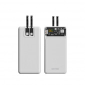 Neutron 10000 mAh 22.5W Prime Dijital Led Ekranlı Lightning Ve Type-c Kablolu Powerbank - Beyaz - NTL-PB-12F2 - 1