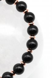 Siyah Turmalin - Hematit Doğal Taş Makrome Örme Bileklik thumbnail 2