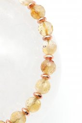 Sitrin Doğal Taş Makrome Örme Bileklik Fasetli Kesim thumbnail 2