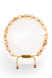 Sitrin Doğal Taş Makrome Örme Bileklik thumbnail 1