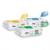 Sleepy Easy Clean Beyaz Sabun Katkılı+Çamaşır Suyu Katkılı+Arap Sabunu Katkılı Temizlik Havlusu 3x100 (300 Yaprak) - 2