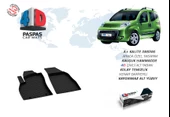 OMSA Fiat Fiorino 4D Havuzlu Paspas Siyah Ön 2 Parça 2008 ve Sonrası - 1