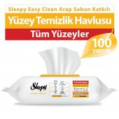 Sleepy Easy Clean Yüzey Temizlik Havlusu Arap Sabun Katkılı 100 Yaprak 6 Paket - 1