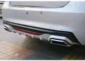 OMSA Universal Difüzör AMG Plus G 2 Krom Kare Egzos Gri-Mat Siyah ABS - 1
