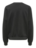 ONLY Bayan Önü Baskılı Bisiklet Yaka Sweatshirt 15312656 thumbnail 2