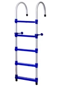 Hobi Store Portatif Tekne Merdiveni ( Mavi )  5 Basamaklı - 3