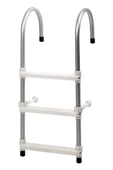 Hobi Store Portatif Tekne Merdiveni ( Beyaz )  3 Basamaklı - 2