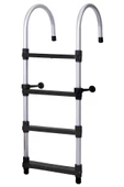Hobi Store Portatif Tekne Merdiveni ( Siyah )  5 Basamaklı - 1