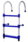 Hobi Store Portatif Tekne Merdiveni ( Mavi )  3 Basamaklı - 2