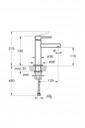 VitrA Origin A42556 Lavabo Bataryası, Krom - 2