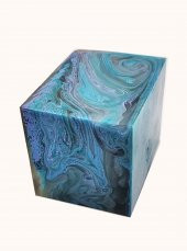 Mavi Şeffaf Hareli Katalin Tesbih  Hammaddesi 430 gr. thumbnail 4