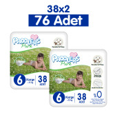 Paddlers Pure Bebek Bezi 6 Numara X-Large 76 Adet 2'li Jumbo Set - 4