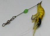 Karides Shrimp Sahte Silikon Balık Yemi Fosforlu Kancalı 9.5 Cm 6.3 gr Sarı - 2
