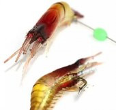 Karides Shrimp Sahte Silikon Balık Yemi Fosforlu Kancalı 9.5 Cm 6.3 gr Kırmızı - 4
