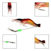 Karides Shrimp Sahte Silikon Balık Yemi Fosforlu Kancalı 9.5 Cm 6.3 gr Kırmızı - 3