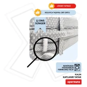 Xpermate Katlanır Yatak Yer Yatağı  Katlanır Sünger Yatak Misafir Yatağı 70X180X6 Gri Puantiyeli - 3