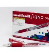UNI JEL IMZA  KALEM 1mm KIRMIZI 12 LI (UM-153) - 1