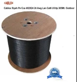 Cablox Siyah PE CCA 4X2X24 24 AWG LAN CAT6 U/UTP 305M Outdoor - 1