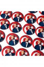 20 Adet Mustafa Kemal Atatürk Büyük Boy Rozeti Model 2 - 1