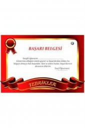 Başarı Belgesi Tebrikler 20 Adet Büyük Boy A4 - 1