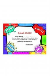 Başarı Belgesi 20 Adet Motivasyon Vurgulu A5 Boyutunda - 1