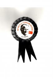 5 Adet Kurdelalı10 Kasım Mustafa Kemal Atatürk Rozeti Mega Boy - 1