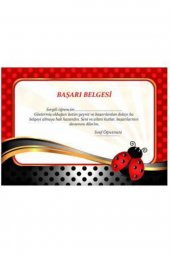 Başarı Belgesi Kelebekli Model 20 Adet A5 Boyut - 1