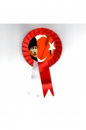 23 Nisan Mustafa Kemal Atatürk Rozeti Kurdelalı 5 Adet - 1