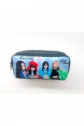 Blackpink Temalı Çift Gözlü Kumaş Kalem Kutusu ( Kalemlik ) - 1