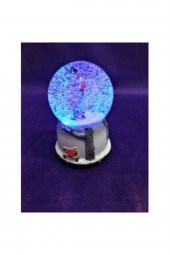 Büyük Boy Sokak Lambası Altında Işıklı Otomatik Üflemeli Kar Küresi thumbnail 3