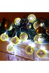 Mini Günışığı Disko Topu Dekoratif Süsleme 10’lu Led Işık Zinciri - 1