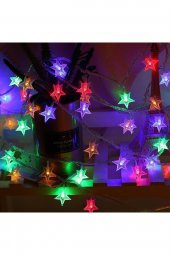 Yıldız Şeklinde Karışık  Led 5 Metre Fişli - 2