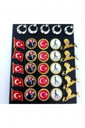 Mustafa Kemal Atatürk Ve Türk Bayrağı Rozet Seti - 1
