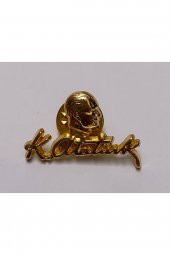 Kemal Atatürk Imza Portre Gold Metal Rozet - 1