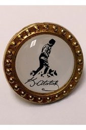 Kemal Atatürk Kocatepe Imza Portre Metal Rozet - 1