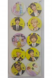 10 Adet Bts Grup Rozeti Büyük Boy - 1