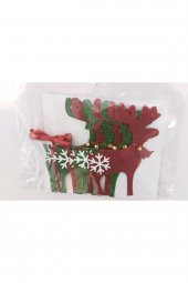 Yılbaşı Süsü Evadan Kırmızı Yeşil Geyik Dekor - 2